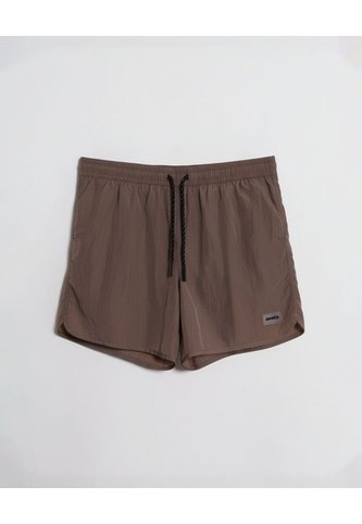 Pantaloneta De Baño Con Cordón  Para Hombre Café Atmos Atmos