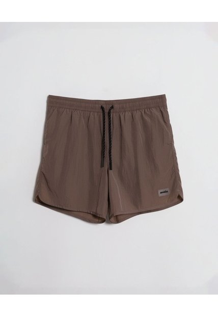 Pantaloneta De Baño Con Cordón  Para Hombre Café Atmos