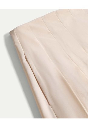 Falda Tableada Silueta Fluida Para Mujer  Deportiva  Color Beige Marca Atmos