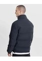 Chaqueta Acolchada Pu Cuello Alto  Para Hombre Negro Atmos de Atmos