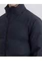 Chaqueta Acolchada Pu Cuello Alto  Para Hombre Negro Atmos de Atmos