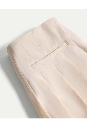 Falda Tableada Silueta Fluida Para Mujer  Deportiva  Color Beige Marca Atmos