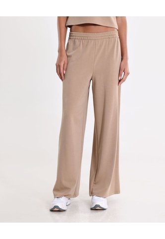 Pantalón Amplio Básico Con Venas Plush Para Mujer  Deportiva  Color Beige Marca Atmos Atmos
