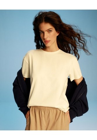 Camiseta Amplia Con Cortes Posteriores Para Mujer  Deportiva  Color Blanco Marca Atmos Atmos