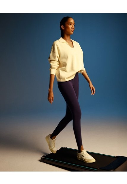 Leggins Regular Con Estribos  Para Mujer Azul Atmos