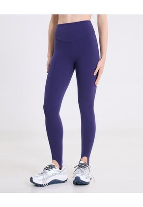 Leggins Regular Con Estribos Para Mujer Azul Atmos