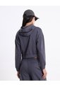 Buzo Hoodie Crop Full Zipper Plush Para Mujer  Deportiva  Color Gris Marca Atmos de Atmos