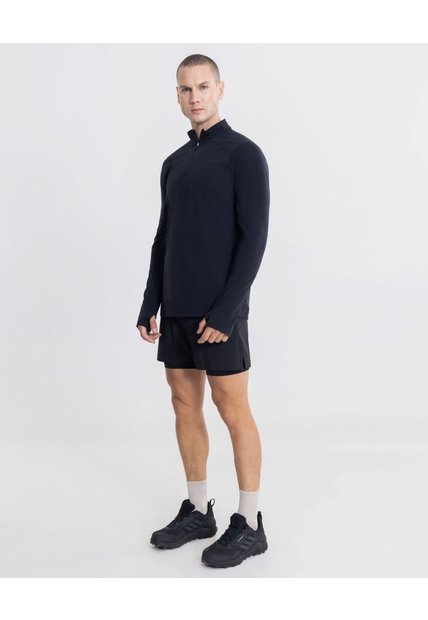 Short Training Largo Con Biker  Para Hombre Negro Atmos