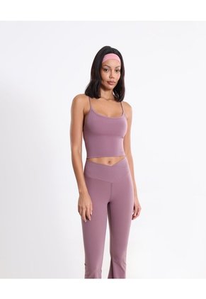 Camiseta Tank Con Top Interno Aerius Skin Para Mujer Deportiva Color Lila Marca Atmos
