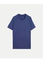 Camiseta Regular Fit Corte Angular  Para Hombre Azul Atmos de Atmos