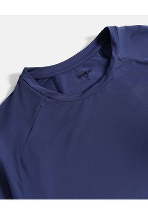 Camiseta Regular Fit Corte Angular  Para Hombre Azul Atmos