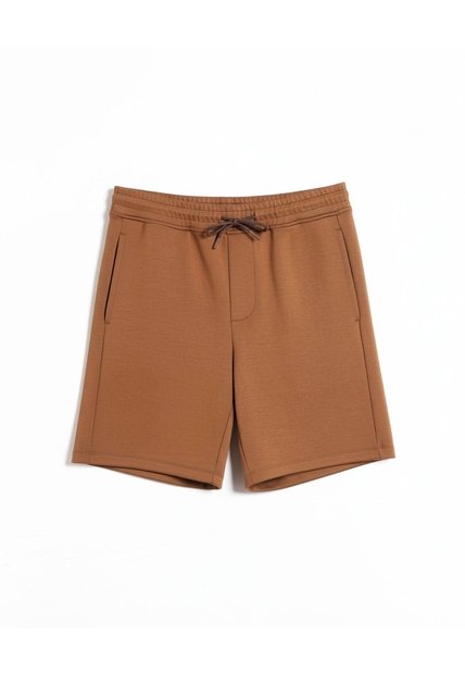 Bermuda Básica Plush  Para Hombre Café Atmos