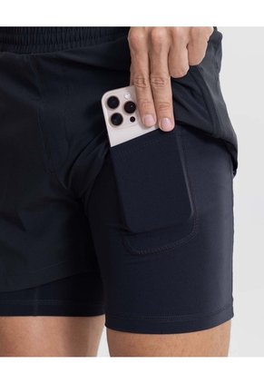 Short Training Largo Con Biker Para Hombre Negro Atmos