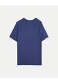 Camiseta Regular Fit Corte Angular  Para Hombre Azul Atmos de Atmos
