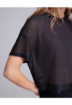 Camiseta Malla Deportiva Para Mujer Deportiva Color Negro Marca Atmos