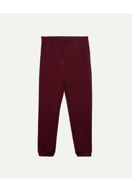 Jogger Básico Comfort Plush  Para Hombre Vino Atmos