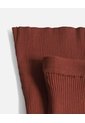 Pantalón Flare Tejido Tiro Alto Para Mujer  Deportiva  Color Terracota Marca Atmos de Atmos
