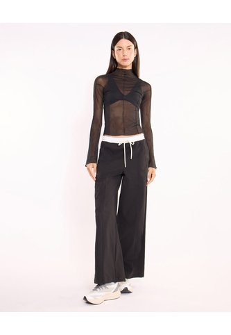 Pantalón Amplio Alotech Con Pretina Para Mujer  Deportiva  Color Negro Marca Atmos Atmos