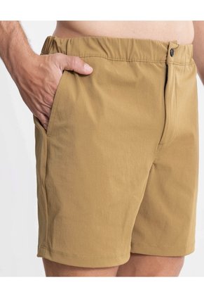 Bermuda Smartech Ligera  Para Hombre Camel Atmos