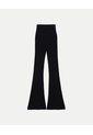 Pantalón Flare Tejido Tiro Alto Para Mujer  Deportiva  Color Negro Marca Atmos de Atmos