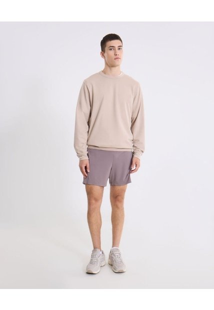 Buzo Cuello Redondo Burda Liviana  Para Hombre Beige Atmos