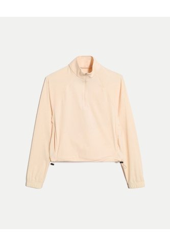 Buzo Cuello Alto Con Bolsillos Para Mujer  Deportiva  Color Beige Marca Atmos Atmos