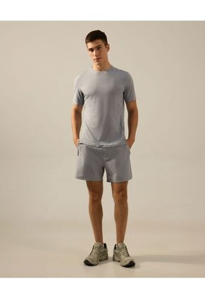 Camiseta Manga Corta Con Reflectivo Posterior Para Hombre Gris Atmos