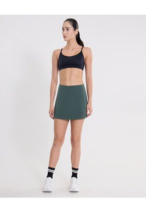 Falda Aerius Con Biker Para Mujer  Deportiva  Color Verde Marca Atmos