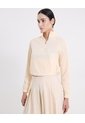 Buzo Cuello Alto Con Bolsillos Para Mujer  Deportiva  Color Beige Marca Atmos de Atmos