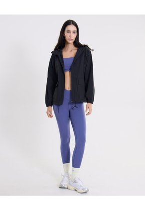 Chaqueta Rompevientos Oversize Con Capota Para Mujer  Deportiva  Color Negro Marca Atmos