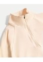 Buzo Cuello Alto Con Bolsillos Para Mujer  Deportiva  Color Beige Marca Atmos de Atmos