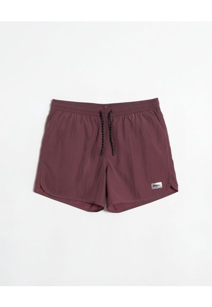 Pantaloneta De Baño Con Cordón  Para Hombre Vino Atmos