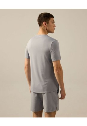 Camiseta Manga Corta Con Reflectivo Posterior Para Hombre Gris Atmos
