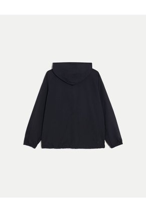Chaqueta Rompevientos Oversize Con Capota Para Mujer  Deportiva  Color Negro Marca Atmos