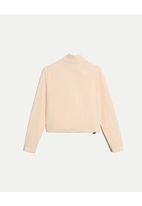 Buzo Cuello Alto Con Bolsillos Para Mujer  Deportiva  Color Beige Marca Atmos