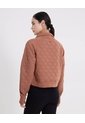 Chaqueta Acolchada Half Zipper Fit Relajado Para Mujer  Deportiva  Color Café Marca Atmos de Atmos