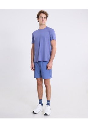 Camiseta Corte Láser Regular Fit  Para Hombre Azul Atmos