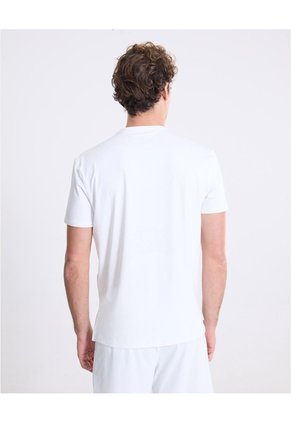 Camiseta Corte Láser Regular Fit  Para Hombre Blanco Atmos