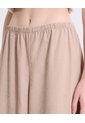 Pantalón Amplio Microconfort Fluido Para Mujer  Deportiva  Color Beige Marca Atmos de Atmos
