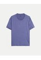 Camiseta Corte Láser Regular Fit  Para Hombre Azul Atmos de Atmos