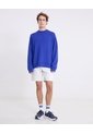 Buzo Oversize Cuello Redondo Plush  Para Hombre Azul Atmos de Atmos