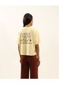 Camiseta Amplia Con Estampado Para Mujer  Deportiva  Color Amarillo Marca Atmos de Atmos