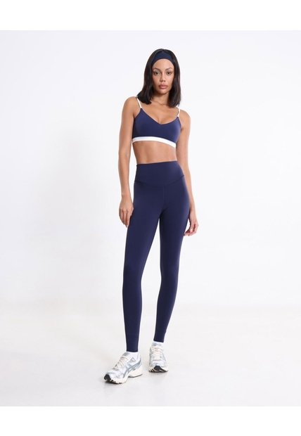 Leggins Regular Aerius Skin 65Cm  Para Mujer Azul Atmos