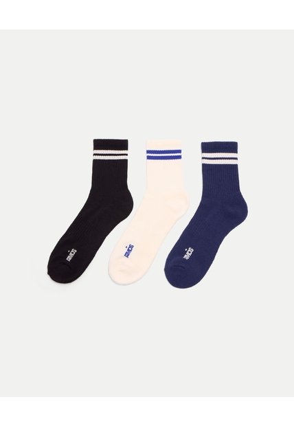 Pack X3 Medias Caña Media X3 Para Hombre Surtido Atmos