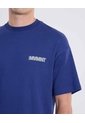 Camiseta Boxy Con Estampado Frontal  Para Hombre Azul Atmos de Atmos