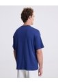 Camiseta Boxy Con Estampado Frontal  Para Hombre Azul Atmos de Atmos