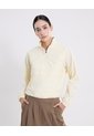 Chaqueta Rompevientos Half Zipper Para Mujer  Deportiva  Color Beige Marca Atmos de Atmos