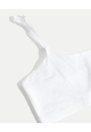 Top Básico Microfibra Ajuste Suave  Para Mujer Blanco Atmos