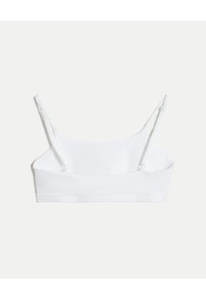 Top Básico Microfibra Ajuste Suave  Para Mujer Blanco Atmos