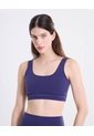 Top Deportivo Cuello Redondo Ajuste Medio  Para Mujer Azul Atmos de Atmos